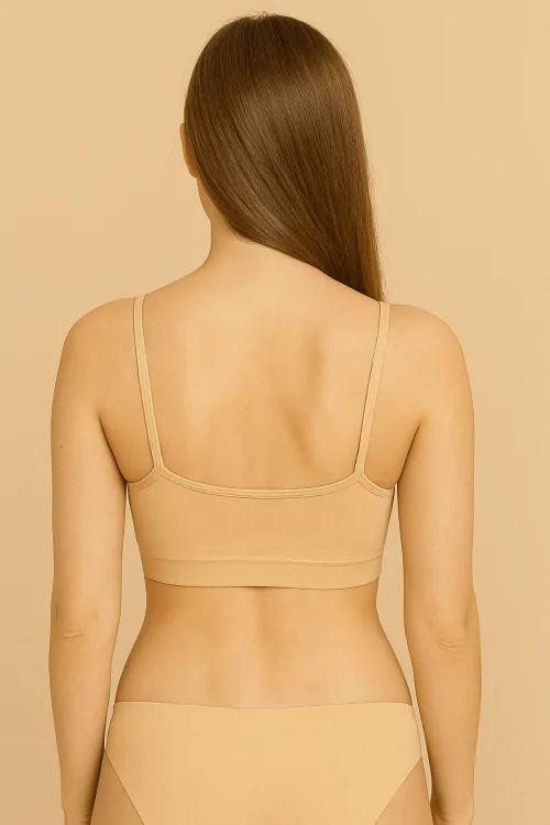 Brassiere donna in microfibra senza cuciture e imbottiture