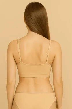 Sujetador de microfibra sin costuras para mujer con relleno