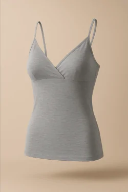 Canotta donna spallina stretta in micromodal con forma seno – Made in Italy