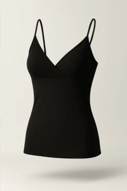 Damen-Tanktop mit schmalen Trägern aus Micromodal mit Brustform - Made in Italy
