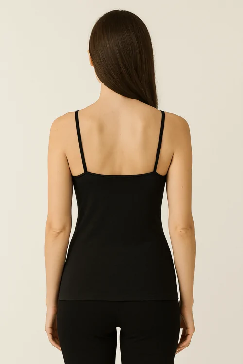 Canotta donna spallina stretta in micromodal con forma seno – Made in Italy