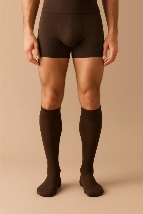 Chaussette haute homme en laine et nylon - double couche certifiée