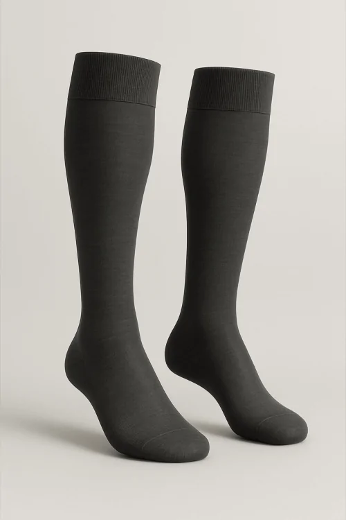 Lange Herrensocken aus schottischem Garn und Nylon – zertifizierte Doppelschicht