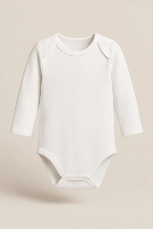 Baby bodysuit long sleeve in warm cotton – pack of 2