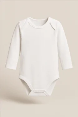 Baby bodysuit long sleeve in warm cotton – pack of 2