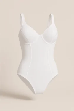 Damen-Body aus elastischer Baumwolle mit mittlerer Schulterpartie – ohne Bügel