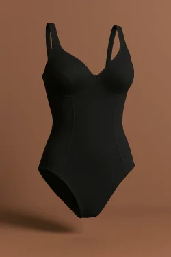 Body femme en coton stretch à épaules moyennes - sans armatures