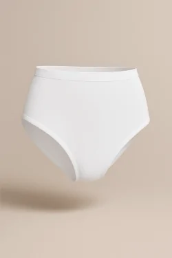 Culotte alto de mujer en algodón modal elástico con bordes de algodón