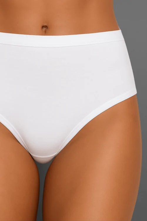 Culotte haute femme en coton modal extensible avec bords en coton