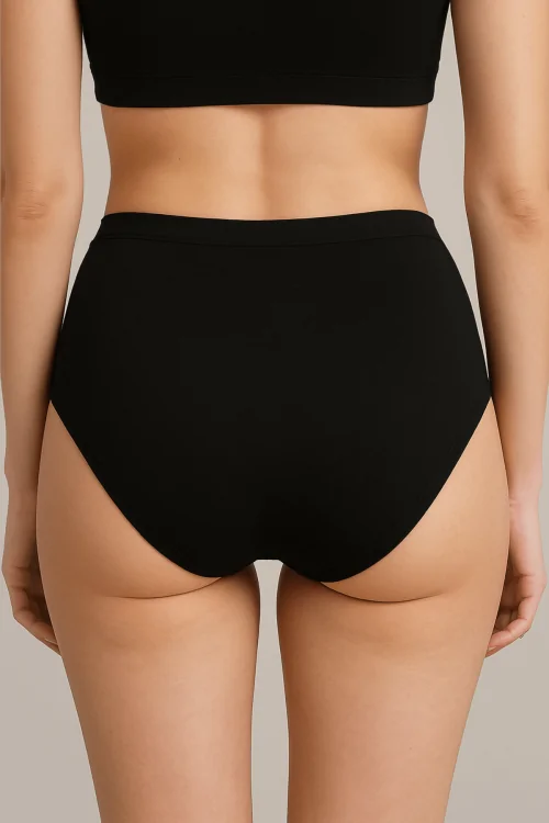 Culotte alta donna in cotone modal elasticizzato con bordi in cotone