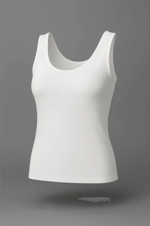 Tanktop aus Stretch-Mikrofaser für Damen – breite Schultern