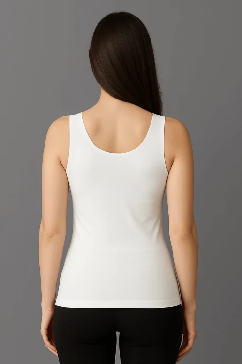 Débardeur en microfibre extensible pour femme - Épaules larges