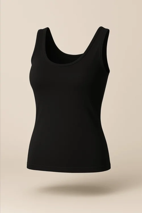 Tanktop aus Stretch-Mikrofaser für Damen – breite Schultern