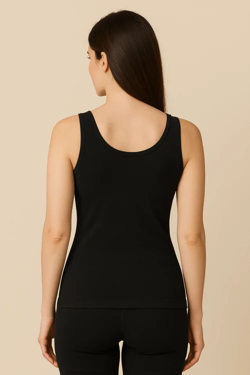 Tanktop aus Stretch-Mikrofaser für Damen – breite Schultern