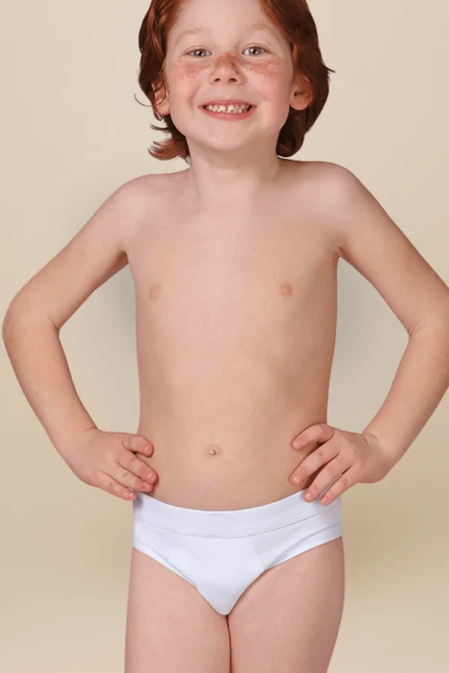 Slips enfant en coton stretch - lot de 6 blancs