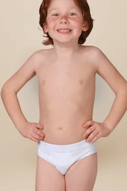 Slips enfant en coton stretch - lot de 6 blancs