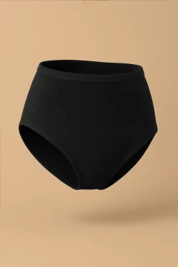 Braguitas de encaje modal de algodón de cintura alta para mujer (3 piezas, blancas o negras)