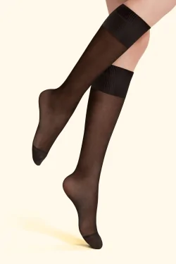 Calcetines opacos transparentes Filodoro para mujer, talla 40, paquete de 6 pares con compresión graduada