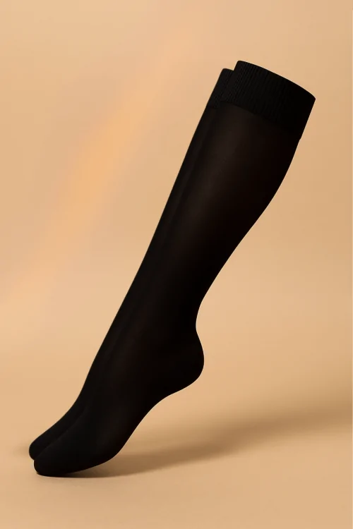 Chaussettes transparentes opaques Filodoro pour femme, taille 40, lot de 6 paires à compression graduée