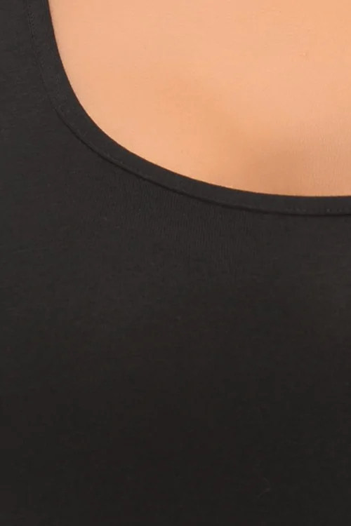 Damen-Tanktop aus Baumwollmodal mit Spitze am Saum – Komfort und Eleganz