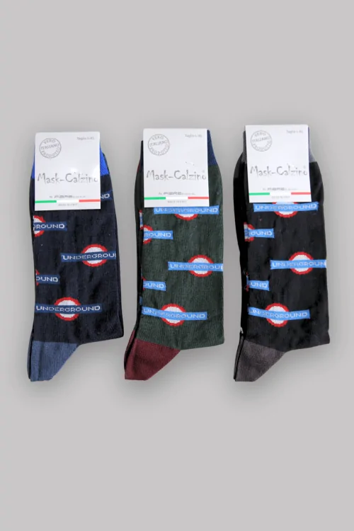 Chaussettes courtes en coton extensible pour homme - 3 paires&nbsp;: noir, bleu, vert