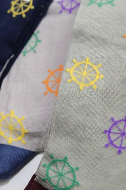Chaussettes longues pour homme à motif gouvernail - 3 paires en coton