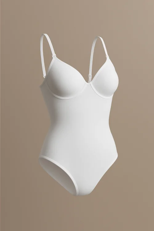 Body modellante con ferretto in tessuto traspirante – coppa C