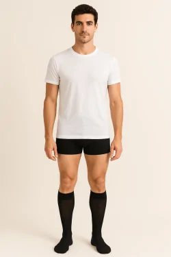 Chaussettes longues et légères en fil écossais pour homme - 6 paires