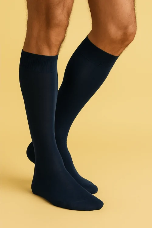 Calcetines largos y ligeros de hilo escocés para hombre (6 pares)