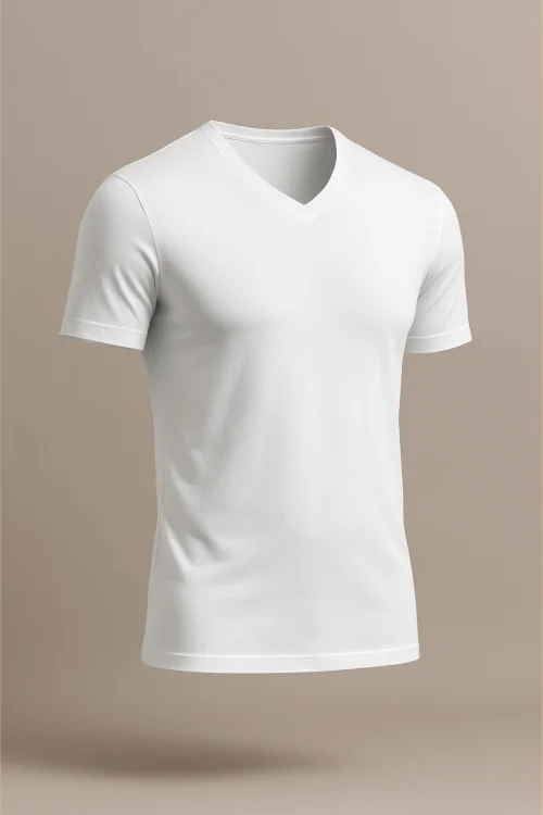 Herren bi-elastisches Baumwollshirt "V" - 3er Pack