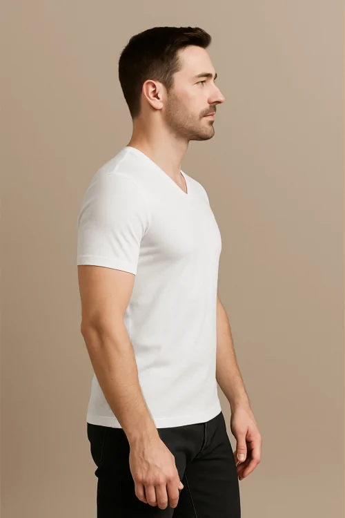 Chemise homme en coton bi-élastique «&nbsp;V&nbsp;» - lot de 3