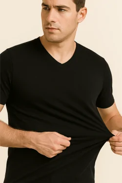 Chemise homme en coton bi-élastique «&nbsp;V&nbsp;» - lot de 3