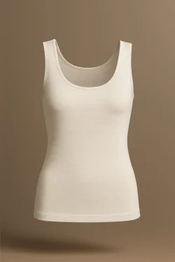 Damen-Tanktop aus Wollmischung mit breiter Schulter – Komfort und Wärme