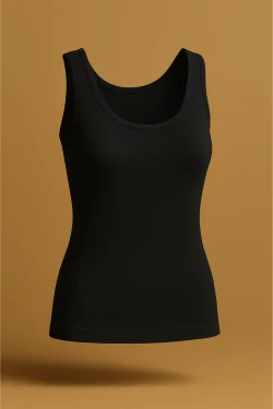 Canotta donna misto lana spalla larga – comfort e calore