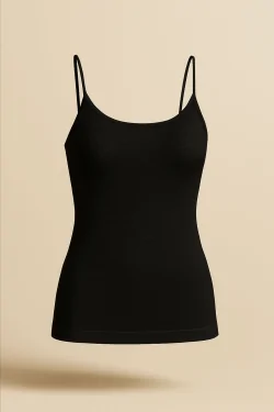 Wool Blend Narrow Shoulder Tank Top – Warmth and Comfort