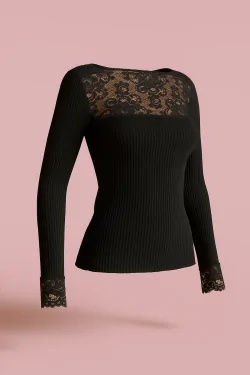 Seamless second skin effect – Elegant lace – Snug and natural fit – Warm, light and Made in Italy