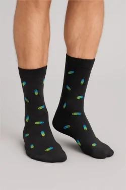 Chaussettes courtes pour hommes, motif pilules