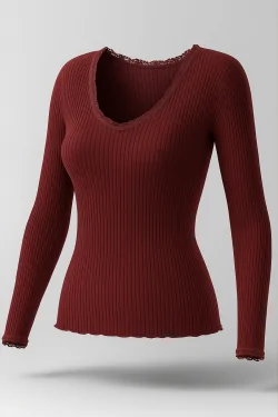 Maglia Donna a Costa Scollatura Profonda