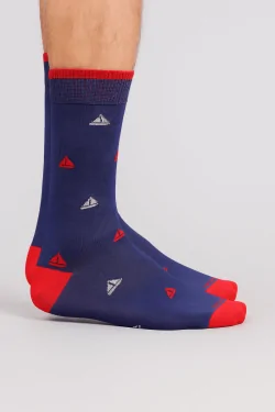 Calcetines ligeros y transpirables con estampado náutico