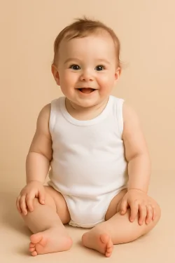 Leichter Baby-Body mit breiten Schultern