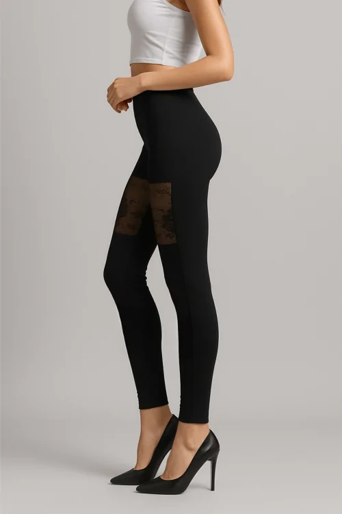 Women's Leggings with Lace Insert