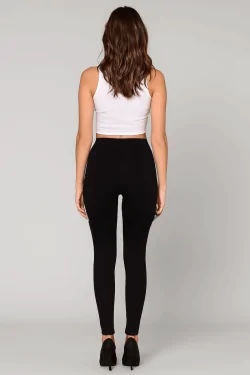 Leggings Donna con Inserto in Pizzo