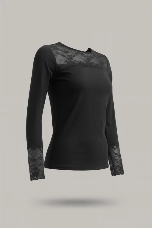 Women's Long Sleeve Lace Shirt