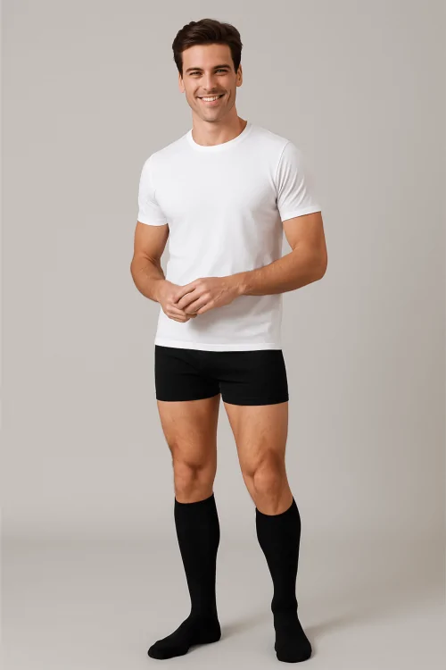 Men's Long Socks Double Fabric Cotton Inside