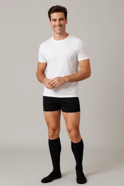 Men's Long Socks Double Fabric Cotton Inside