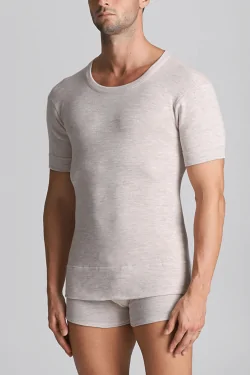 Camisa interior para hombre sin mangas de mezcla de lana