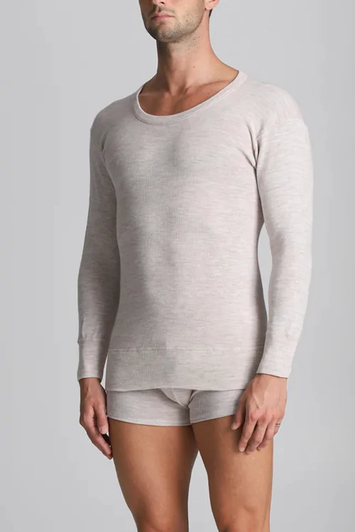 Herrenpullover Wollmischung und Langarm