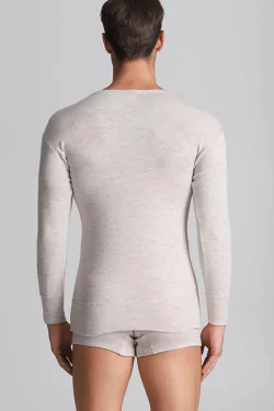 Men's sweater Wool blend and long sleeve