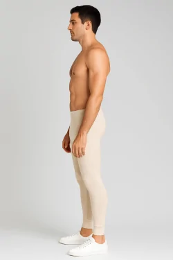Lange Herrenstrumpfhose mit Bündchen aus Wollmischung