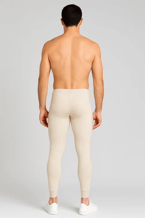 Men's Long Tights with Wool Blend Cuff
